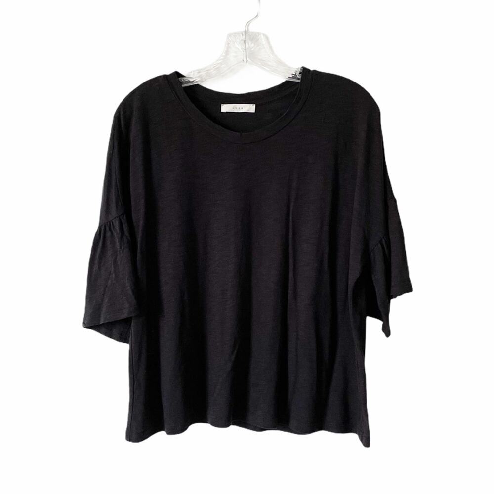 Lush Bell Sleeve Black Top Size Small